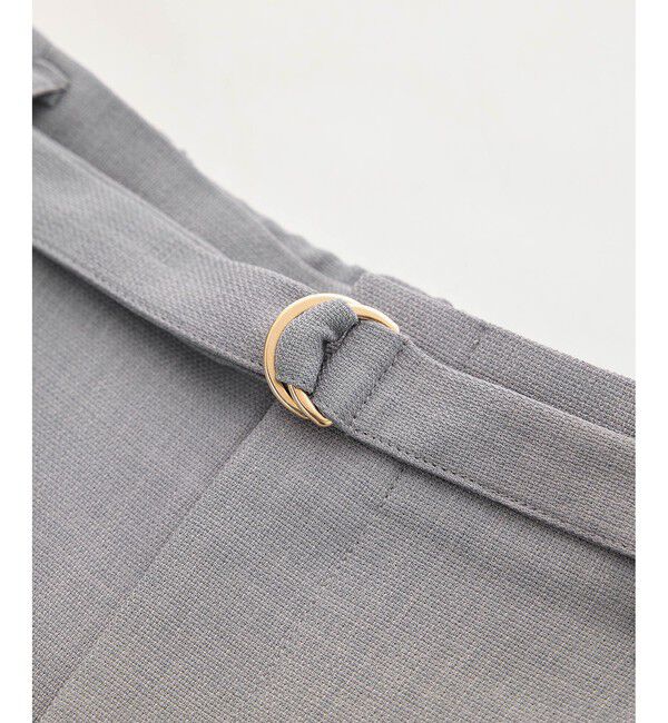 Rope&rsquo;Picnic「カナパ ベルト付きワイドパンツ/セットアップ対応・UV・抗菌防臭・接触冷感」|チノ|