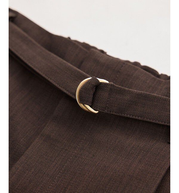 Rope&rsquo;Picnic「カナパ ベルト付きワイドパンツ/セットアップ対応・UV・抗菌防臭・接触冷感」|チノ|