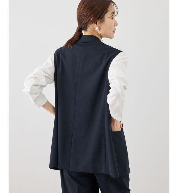 Rope&rsquo;Picnic「カナパ スリーブレスジレ/セットアップ対応・UV・抗菌防臭・接触冷感」|ベスト・ジレ|