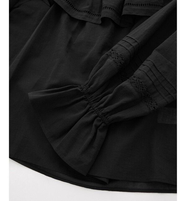 Rope&rsquo;Picnic「お着軽シャツシリーズ コットンボイルレース使いオフショルブラウス/接触冷感・通気性」|シャツ・ブラウス|