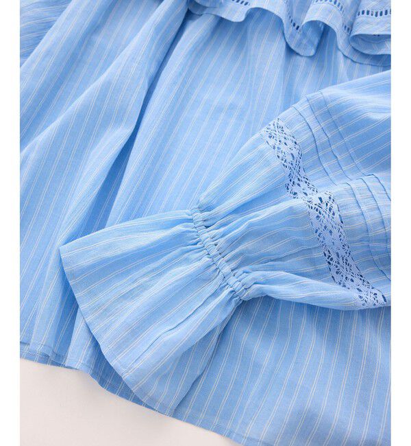 Rope&rsquo;Picnic「お着軽シャツシリーズ コットンボイルレース使いオフショルブラウス/接触冷感・通気性」|シャツ・ブラウス|