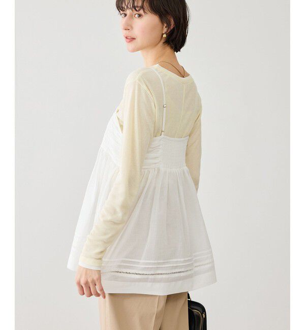 Rope&rsquo;Picnic「お着軽シャツシリーズ コットンボイルキャミソールブラウス/接触冷感・通気性」|シャツ・ブラウス|