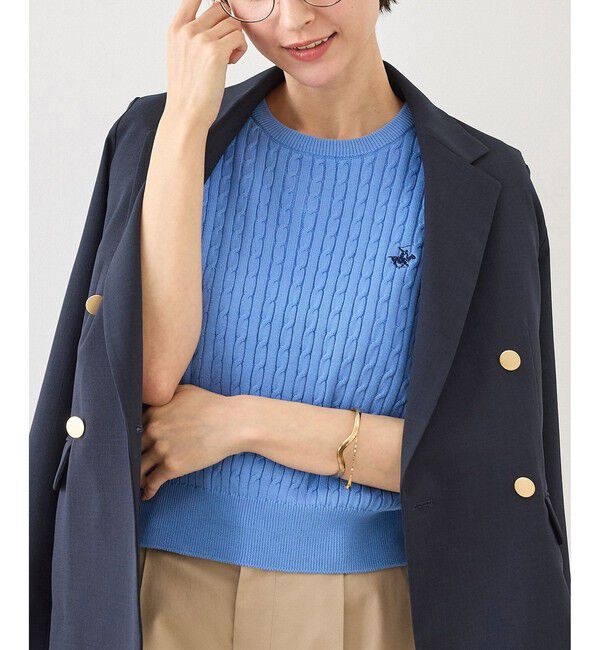 Rope&rsquo;Picnic「【BEVERLY HILLS POLO CLUB 一部別注】ケーブルニットプルオーバー/リンクコーデ」|ニット・セーター|