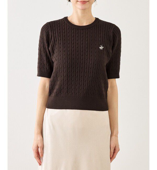 Rope&rsquo;Picnic「【BEVERLY HILLS POLO CLUB 一部別注】ケーブルニットプルオーバー/リンクコーデ」|ニット・セーター|