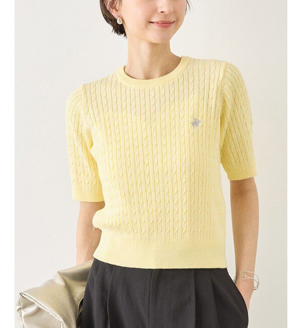 Rope&rsquo;Picnic「【BEVERLY HILLS POLO CLUB 一部別注】ケーブルニットプルオーバー/リンクコーデ」|ニット・セーター|クリーム(83)