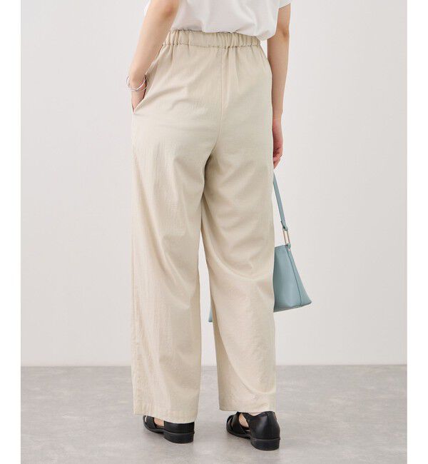 Rope&rsquo;Picnic「レーヨンナイロンイージーワイドパンツ」|チノ|