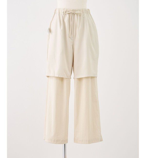 Rope&rsquo;Picnic「レーヨンナイロンイージーワイドパンツ」|チノ|