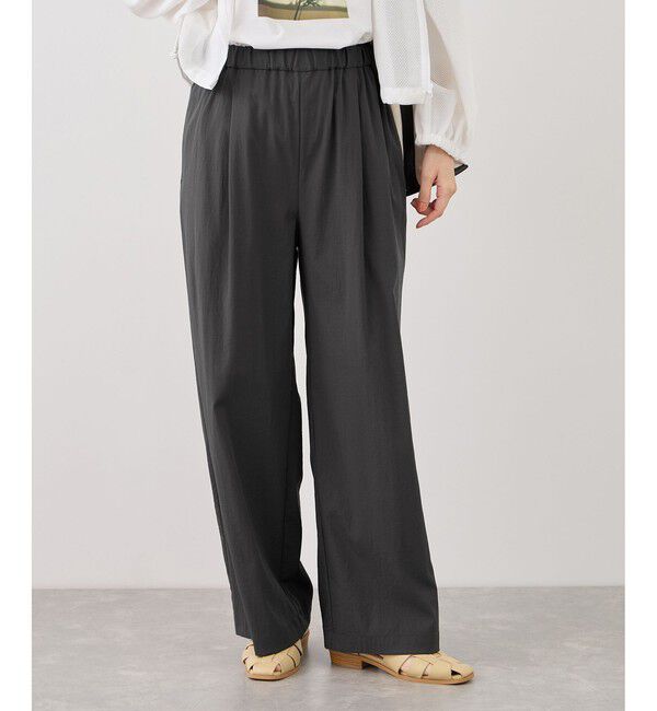 Rope&rsquo;Picnic「レーヨンナイロンイージーワイドパンツ」|チノ|