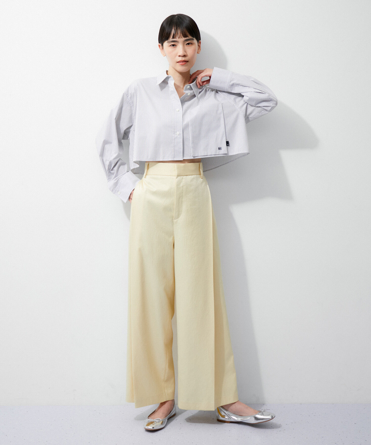 ADAM ET ROPE'「【サステナブル】メタリックバレエ」|バレエシューズ|