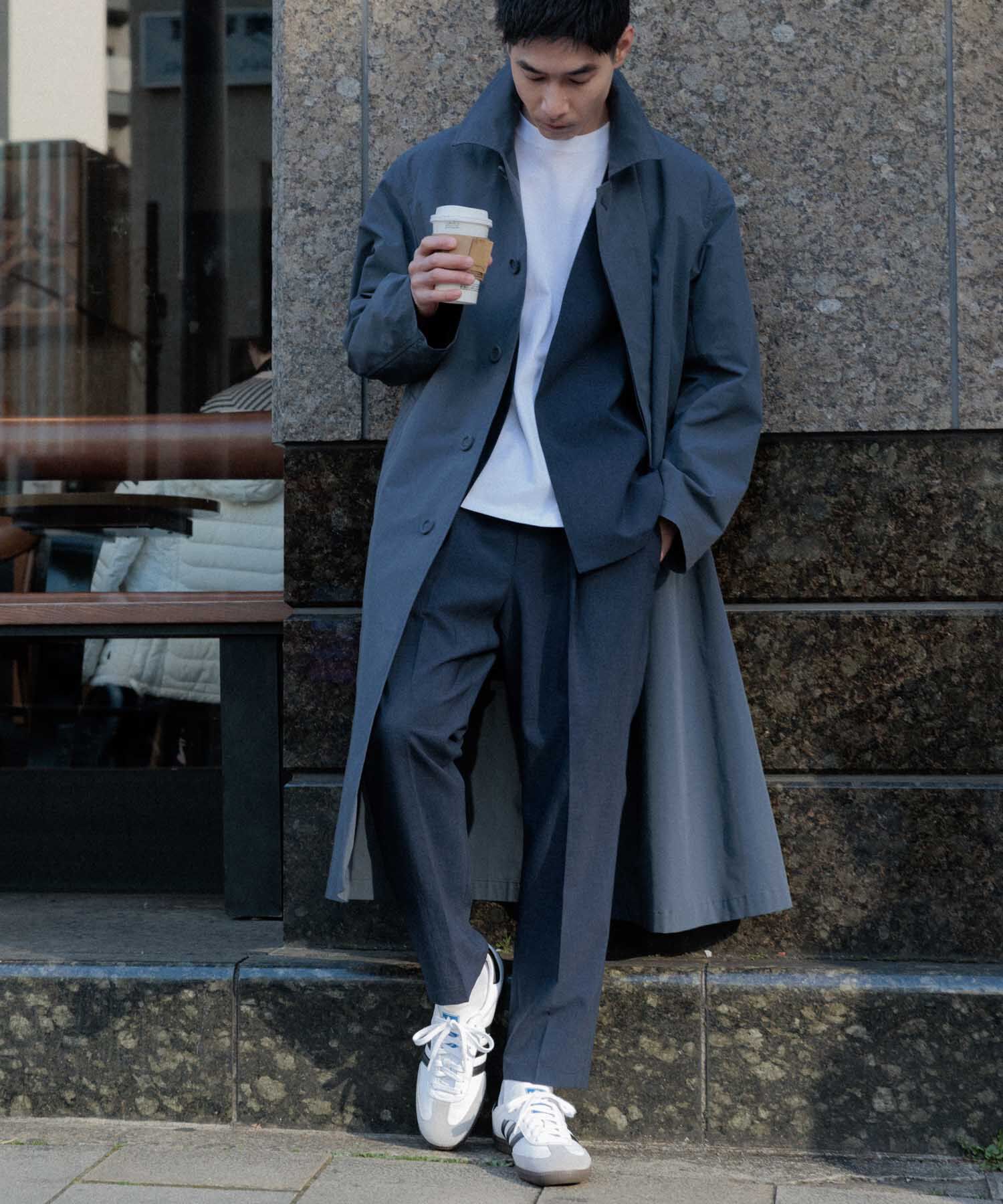 ADAM ET ROPE'「2点セット【RIRANCHA / リランチェ】セットアップ / ノーカラージャケット＆イージーパンツ / イージーケア」|スーツ|