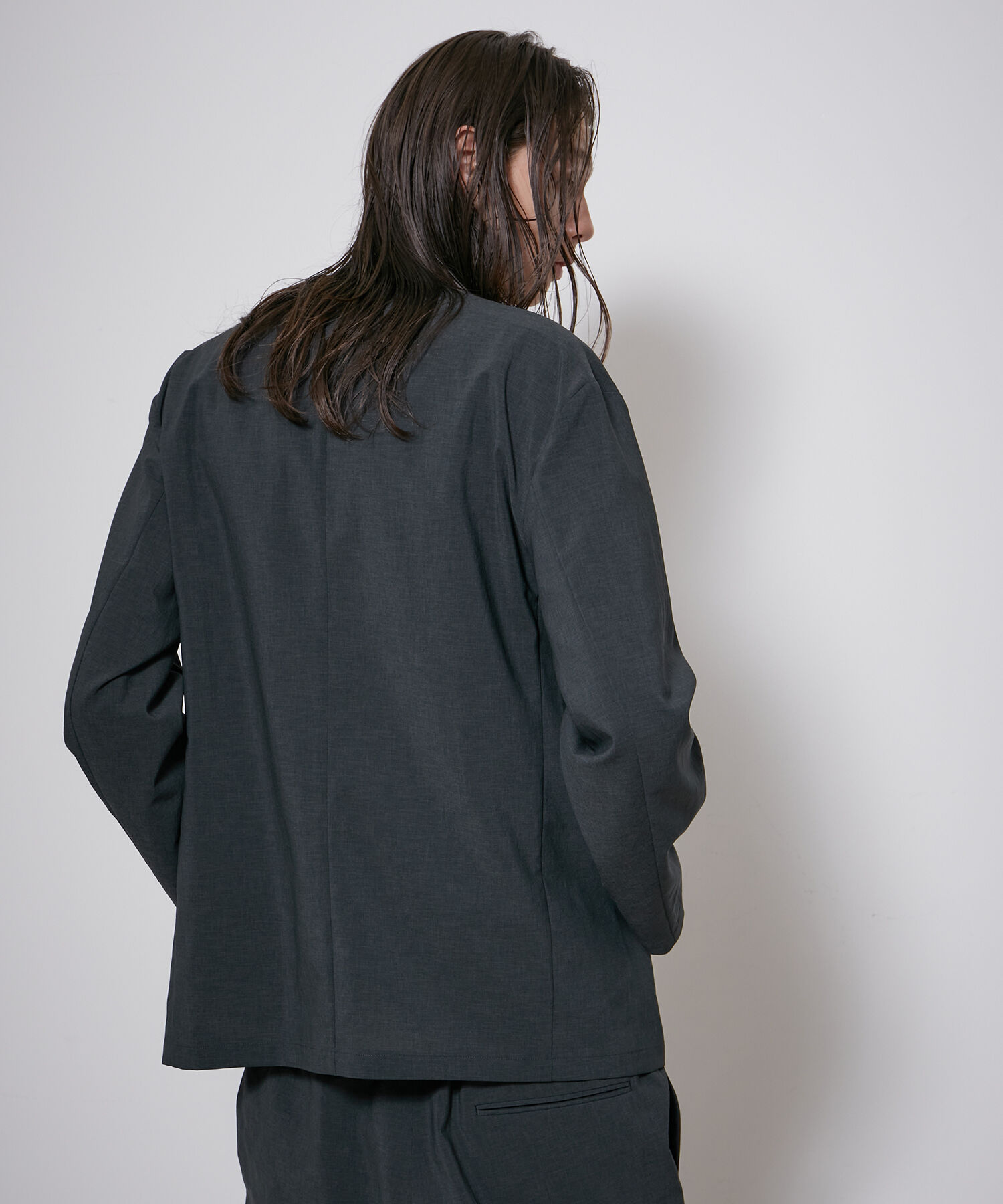 ADAM ET ROPE'「2点セット【RIRANCHA / リランチェ】セットアップ / ノーカラージャケット＆イージーパンツ / イージーケア」|スーツ|