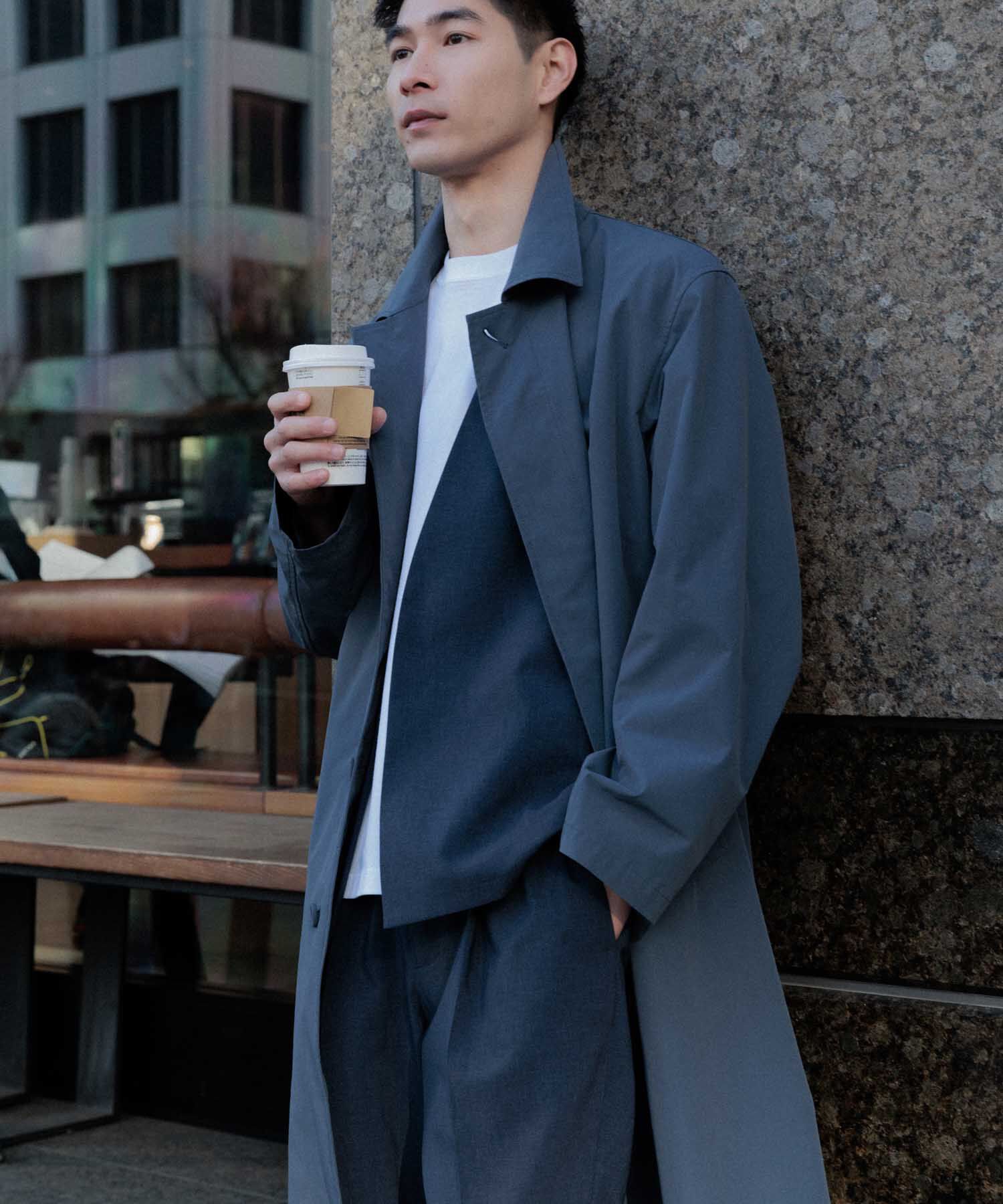 ADAM ET ROPE'「2点セット【RIRANCHA / リランチェ】セットアップ / ノーカラージャケット＆イージーパンツ / イージーケア」|スーツ|