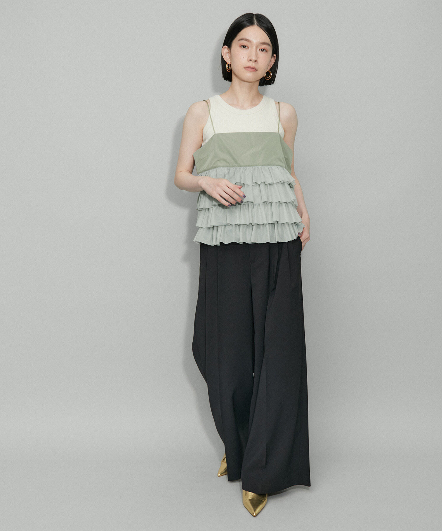 ADAM ET ROPE'「【サステナブル】アメスリタンクトップ」|タンクトップ|