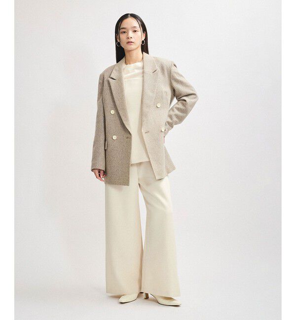 ADAM ET ROPE'「【逸品】・【サステナブル】ペプラムロンパース」|オールインワン|