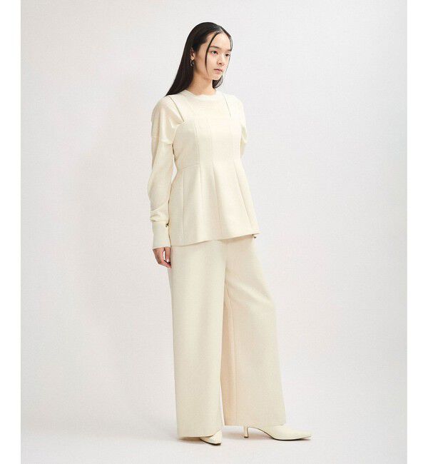 ADAM ET ROPE'「【逸品】・【サステナブル】ペプラムロンパース」|オールインワン|キナリ(16)