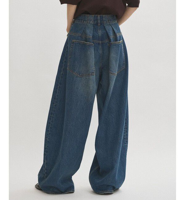 ADAM ET ROPE'「【サステナブル】バックタックワイドデニム」|デニム|