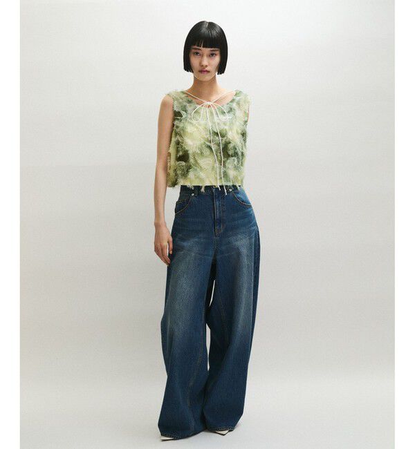 ADAM ET ROPE'「【サステナブル】バックタックワイドデニム」|デニム|