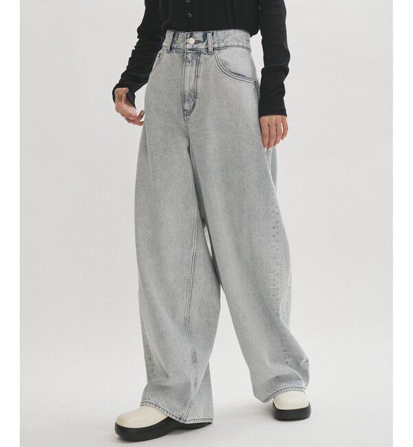 ADAM ET ROPE'「【サステナブル】バックタックワイドデニム」|デニム|