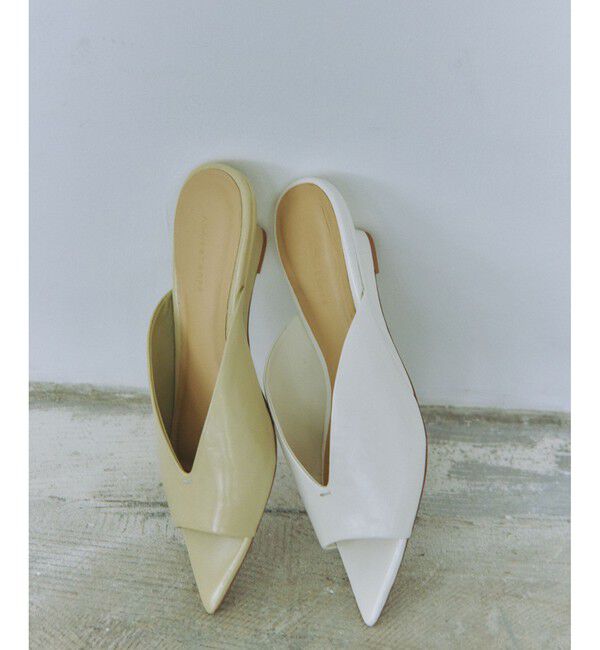 ADAM ET ROPE'「ポインテッドウェッジミュール」|サンダル|