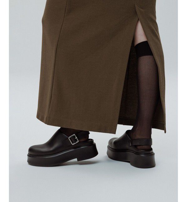 ADAM ET ROPE'「【定番人気】・【新色追加】ボリュームソールベルトクロッグ」|サンダル|ブラック(01)