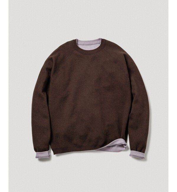 ADAM ET ROPE'「《リバーシブル》カシミヤブレンド ニットプルオーバー」|ニット・セーター|ブラウン(20)