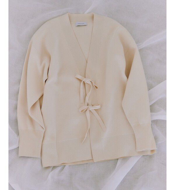 ADAM ET ROPE'「【サステナブル】マルチwayリボンミドルカーディガン」|カーディガン|