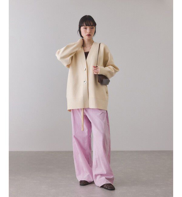 ADAM ET ROPE'「【サステナブル】マルチwayリボンミドルカーディガン」|カーディガン|