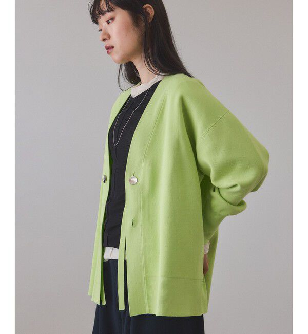 ADAM ET ROPE'「【サステナブル】マルチwayリボンミドルカーディガン」|カーディガン|