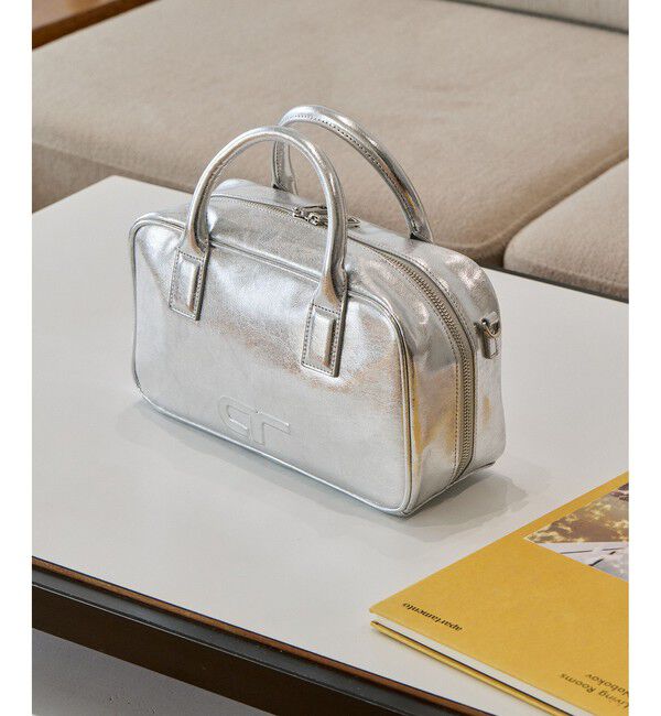 ADAM ET ROPE'「【サステナブル】ロゴスクエアボストンバッグ」|ボストンバッグ|シルバー(93)