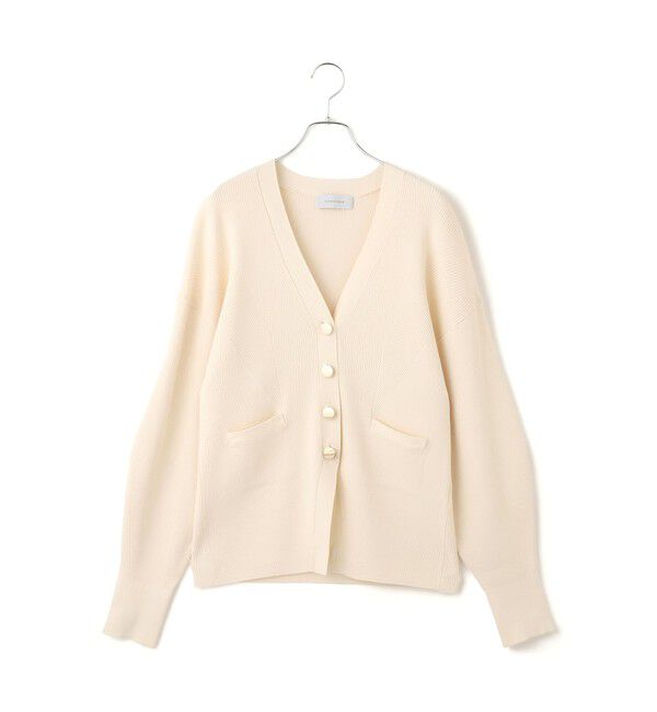 ADAM ET ROPE'「【サステナブル】フォルムリブカーディガン」|カーディガン|