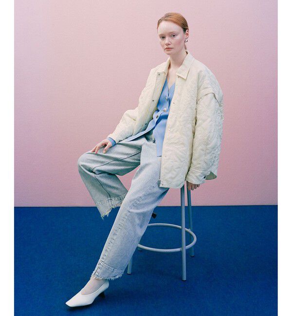 ADAM ET ROPE'「【サステナブル】フォルムリブカーディガン」|カーディガン|