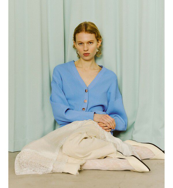 ADAM ET ROPE'「【サステナブル】フォルムリブカーディガン」|カーディガン|