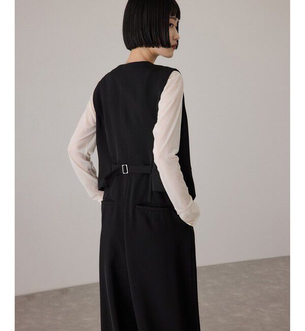 ADAM ET ROPE'「【サステナブル】ジレコンビロンパース」|オールインワン|