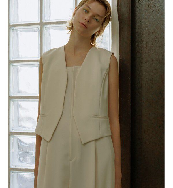 ADAM ET ROPE'「【サステナブル】ジレコンビロンパース」|オールインワン|