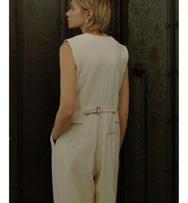 ADAM ET ROPE'「【サステナブル】ジレコンビロンパース」|オールインワン|