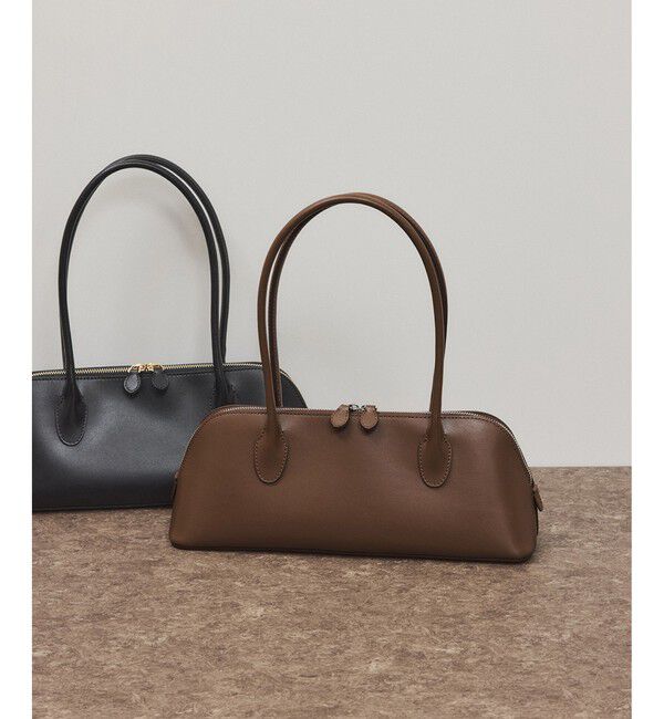 ADAM ET ROPE'「スプリットレザーラウンドボストン」|ボストンバッグ|