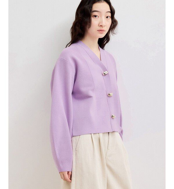 ADAM ET ROPE'「【WEB限定】・【サステナブル】セレクトネックカーディガン」|カーディガン|