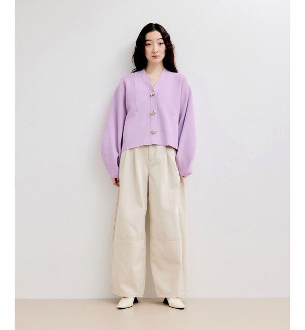 ADAM ET ROPE'「【WEB限定】・【サステナブル】セレクトネックカーディガン」|カーディガン|