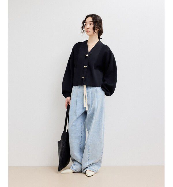 ADAM ET ROPE'「【WEB限定】・【サステナブル】セレクトネックカーディガン」|カーディガン|