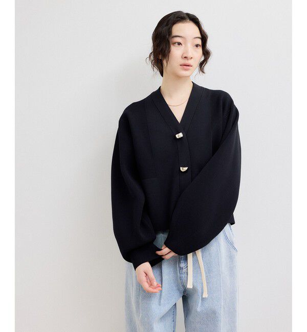 ADAM ET ROPE'「【WEB限定】・【サステナブル】セレクトネックカーディガン」|カーディガン|