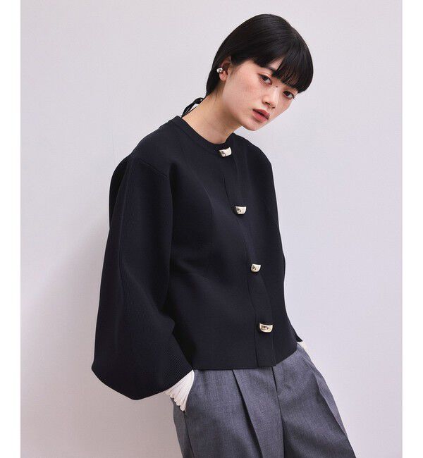 ADAM ET ROPE'「【WEB限定】・【サステナブル】セレクトネックカーディガン」|カーディガン|