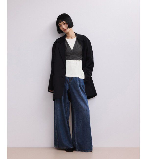 ADAM ET ROPE'「イージータックワイドデニム」|デニム|