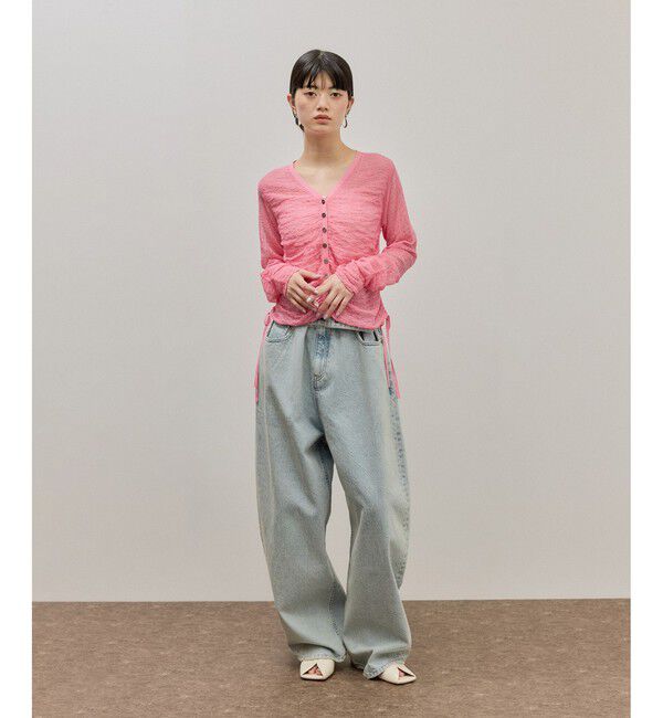 ADAM ET ROPE'「スクエアトゥカーブラインミュール」|サンダル|