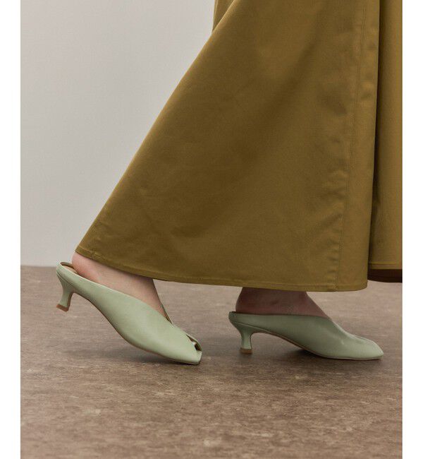 ADAM ET ROPE'「スクエアトゥカーブラインミュール」|サンダル|