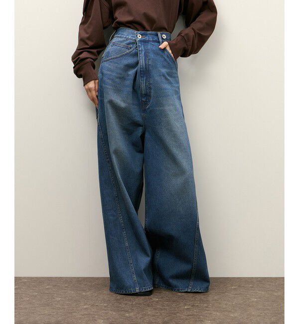 ADAM ET ROPE'「【サステナブル】2WAYデニムサロペット」|オールインワン|