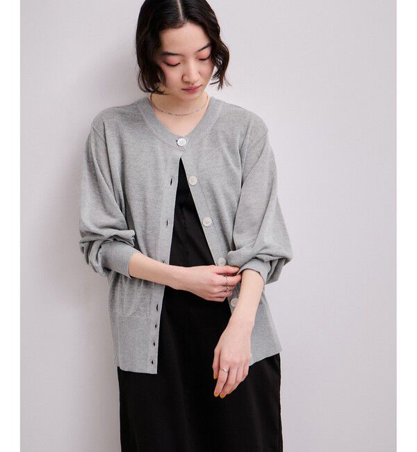 ADAM ET ROPE'「【WEB限定】シアークルーネックカーディガン」|カーディガン|
