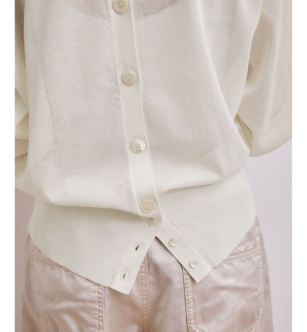 ADAM ET ROPE'「【WEB限定】シアークルーネックカーディガン」|カーディガン|