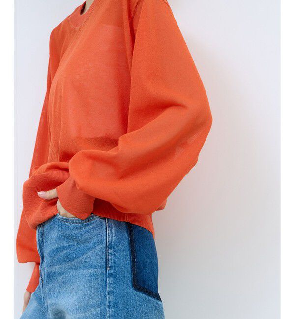 ADAM ET ROPE'「【WEB限定】シアークルーネックカーディガン」|カーディガン|