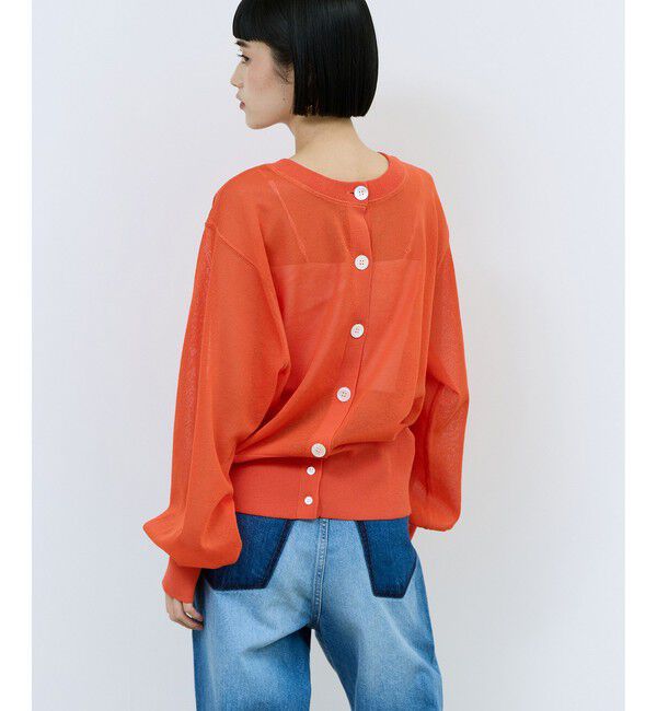 ADAM ET ROPE'「【WEB限定】シアークルーネックカーディガン」|カーディガン|