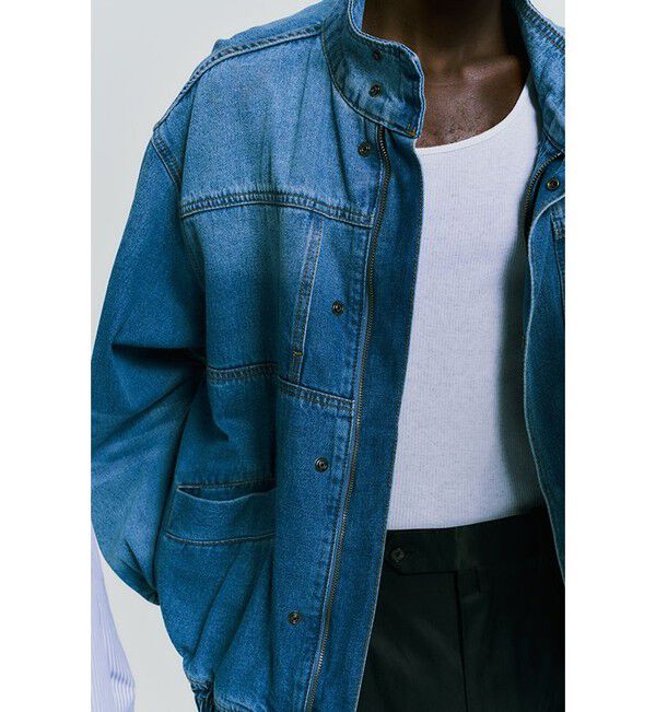 ADAM ET ROPE'「ブリーチデニム ボマージャケット / ADAM ET ROPE' JEANS -FILM-」|デニムジャケット|
